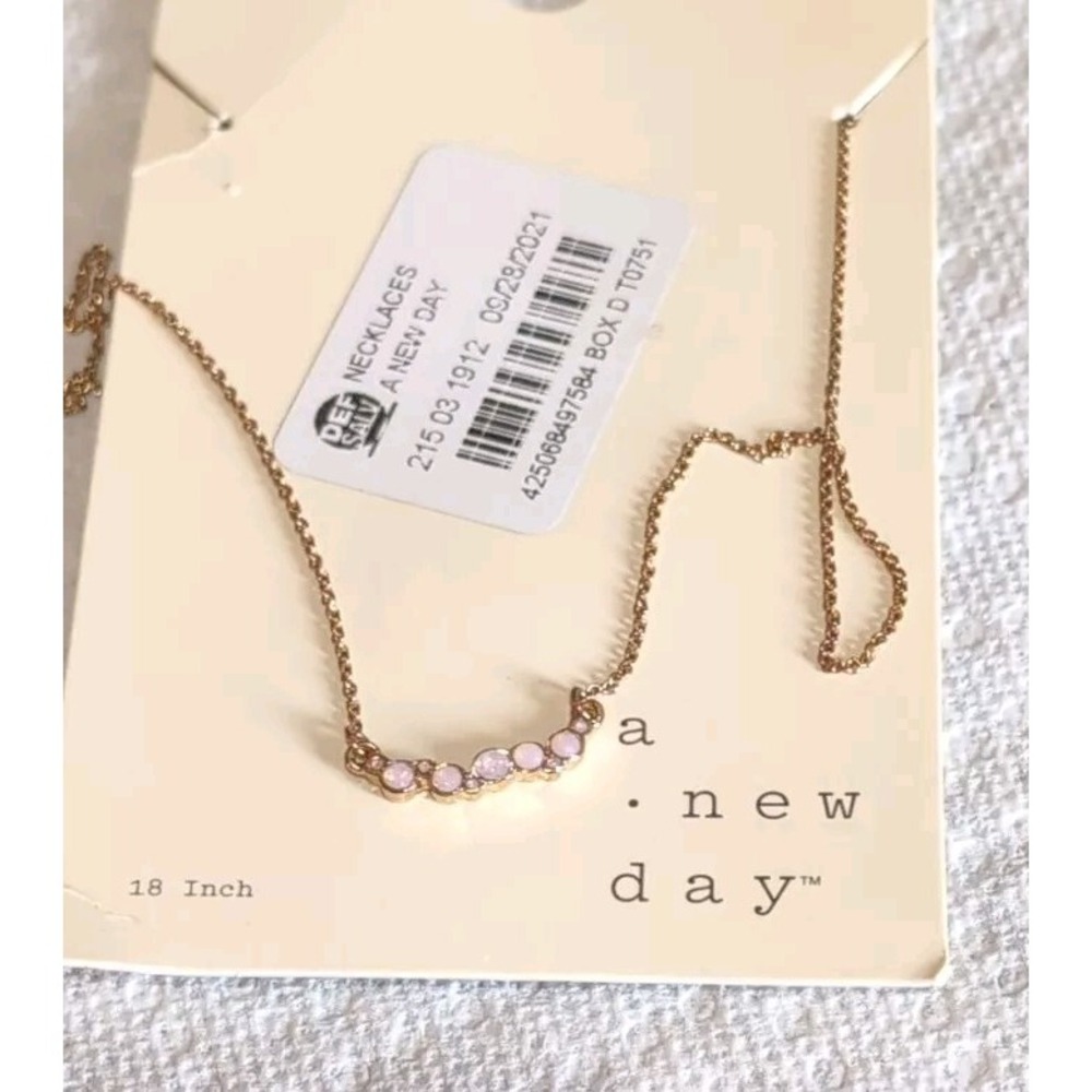 A new Day Necklace 18in L  Pink Pendant